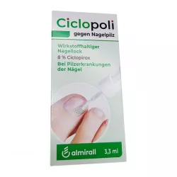 Циклополи (Сiclopoli) Циклопирокс 8% лак от грибка ногтей 3.3мл фото